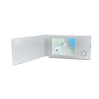 Brochure vidéo LCD personnalisée, carte de vœux vidéo de 2,4 pouces pour cadeau d'affaires