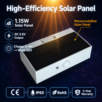 Lampe murale solaire LED extérieure IP65 avec capteur de mouvement PIR, éclairage ambiant haut et bas pour jardin, clôture, mur