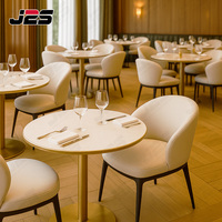 Chaise de restaurant J2S en similicuir moderne avec pieds en acier carbone pour usage commercial, hôtels, cafés, salons de thé - Durable et confortable