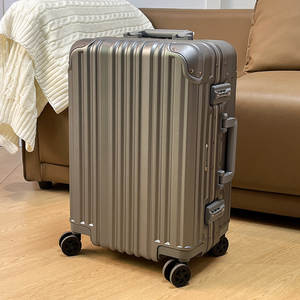<span class=keywords><strong>Valise</strong></span> trolley classique rétro MYER à ouverture frontale simple, cadre en aluminium, roues silencieuses, pour femme, 20 pouces, étudiante, avec serrure à combinaison, pour voyage - Product Image 2