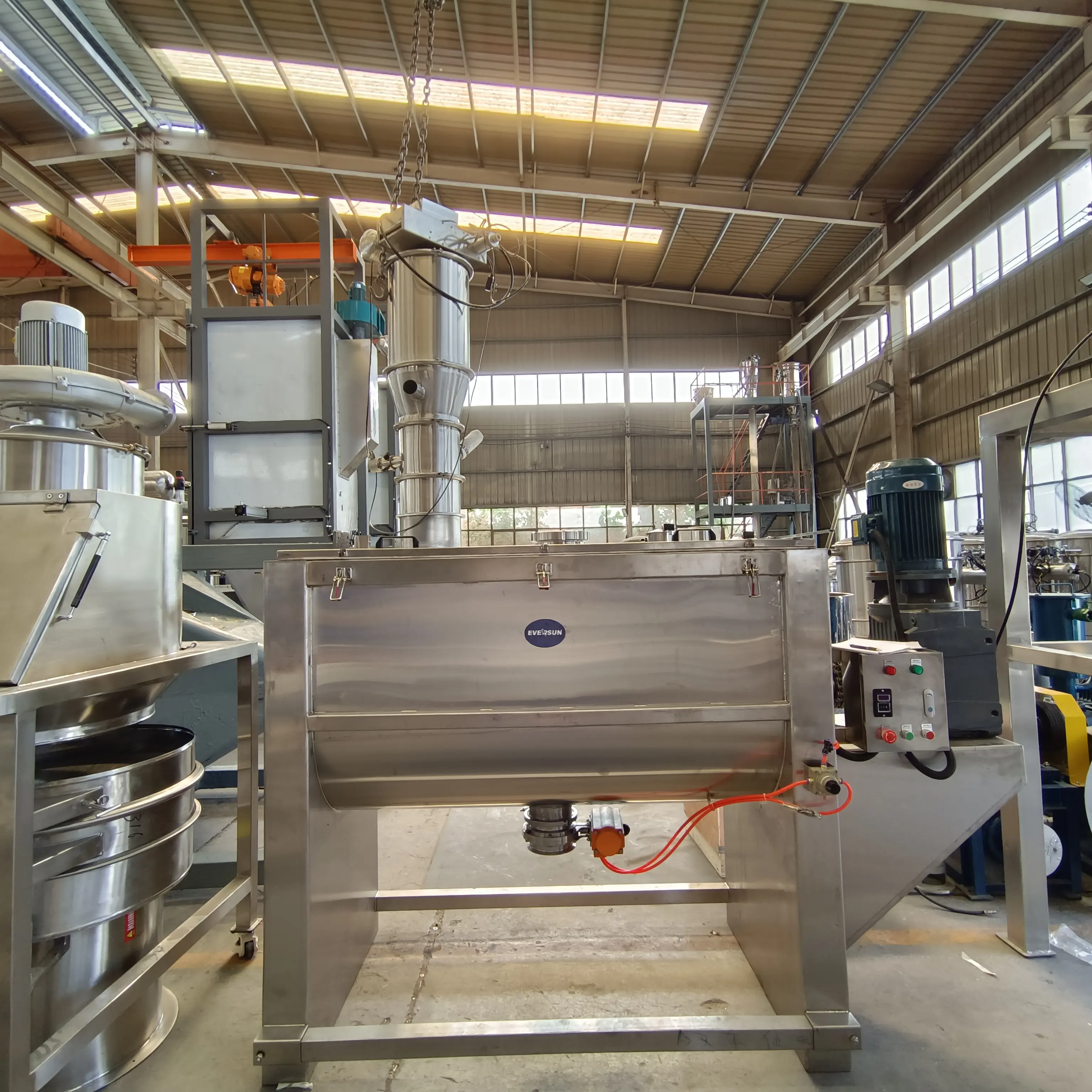 Industry Cement Powder Horizontal Blender Ribbon Mixer