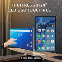 High Full HD 20-24 Inch Capacitive Touch Screen Serial LED Monitors Waterproof Android/Linux Vertical Business New Black 16:9
