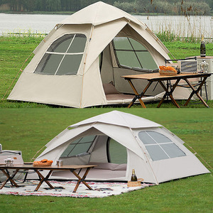 Set completo all'aperto da <span class=keywords><strong>campeggio</strong></span> portatile automatico <span class=keywords><strong>tenda</strong></span> pieghevole con tessuto Oxford ispessimento e antipioggia per il <span class=keywords><strong>campeggio</strong></span> - Product Image 6