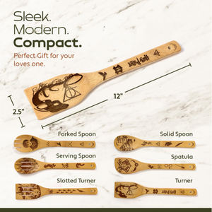 <span class=keywords><strong>Harry</strong></span> Cadeaux pour les fans de <span class=keywords><strong>Potter</strong></span>-Cuillères en bois pour la cuisine Ensemble d'ustensiles de cuisine en bois 6 pièces et cuillères en bois pour la cuisine - Product Image 6