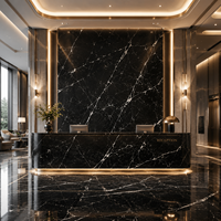 Dalle de marbre Nero Black Marquina naturel de luxe, polie, grande taille, pour panneaux muraux, carreaux de sol, comptoirs de cuisine, meubles de salle de bain