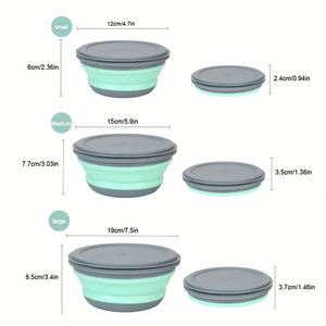 Ensemble de bols et tasses pliables en silicone pour le camping, les voyages et la cuisine portable - Product Image 2