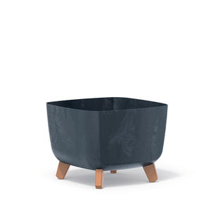 Vase carré GRACIA effet béton 29x29x22cm anthracite - Product Image 1