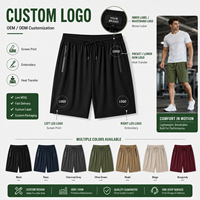 Shorts Essentiels Personnalisables avec Logo pour Hommes – Vêtements de Sport avec Poches Zippées, Idéaux pour la Course, le Basketball, le Streetwear et les Tenues Actives – Fabrication OEM