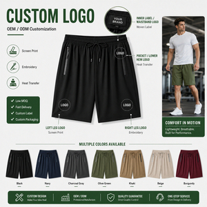 Shorts Essentiels Personnalisables avec Logo pour Hommes – Vêtements de Sport avec Poches Zippées, Idéaux pour la Course, le Basketball, le Streetwear et les Tenues Actives – Fabrication OEM - Product Image 2