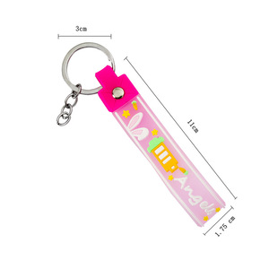 Rabbit Keychain Net Red Love Pink Butt Doll Keychain With Rope Hand Silicone Wristband Keychain