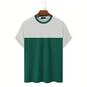 Camisetas de Verano Cómodas e Informales de Lona Lavada, Camisetas Lisas de Algodón para Sublimación, Corte Regular, Camisetas Lisas con Cuello Redondo para Hombre - Product Image 1