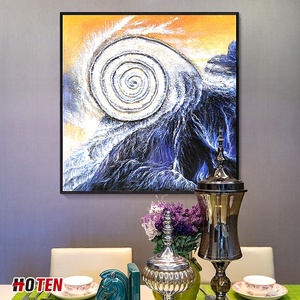 Peinture à l'huile abstraite tridimensionnelle faite à la main, taille personnalisée, art mural pour salon, peinture murale simple et créative, restaurant - Product Image 1