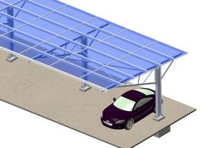 Système de parking solaire monté au sol en acier aluminium abri de voiture module PV encadré pergola toit <span class=keywords><strong>panneau</strong></span> photovoltaïque | Signe d'art - Product Image 4