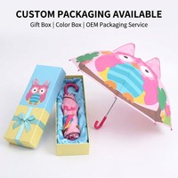 Nouvelle Arrivée Parapluie Promotionnel en Pongee de Qualité Supérieure avec Poignée en Plastique, Parapluie Droit, Parapluies Mignons à Motifs de Dessins Animés pour Enfants