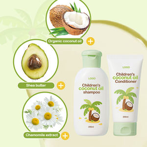 Shampooing et revitalisant nourrissant à l'huile de coco naturelle pour enfant, hydrate les <span class=keywords><strong>cheveux</strong></span> <span class=keywords><strong>bouclés</strong></span> secs, doux sans larmes - Product Image 2