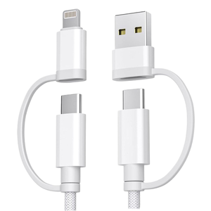 <span class=keywords><strong>Cable</strong></span> de Carga USB C Universal de 6.6 Pies y 60W, <span class=keywords><strong>Cable</strong></span> de Carga Múltiple para 17/16 <span class=keywords><strong>Pro</strong></span> 4/1 4/4th Gen 11 - Product Image 1