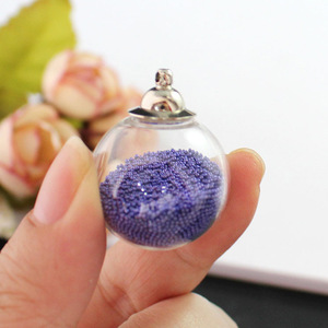 Quả cầu thủy tinh 16/18/20/25mm có nắp vặn con dấu cao su lọ thủy tinh Mặt dây chuyền mong muốn chai bóng tự làm mặt dây chuyền quyến rũ quà tặng trang sức - Product Image 1