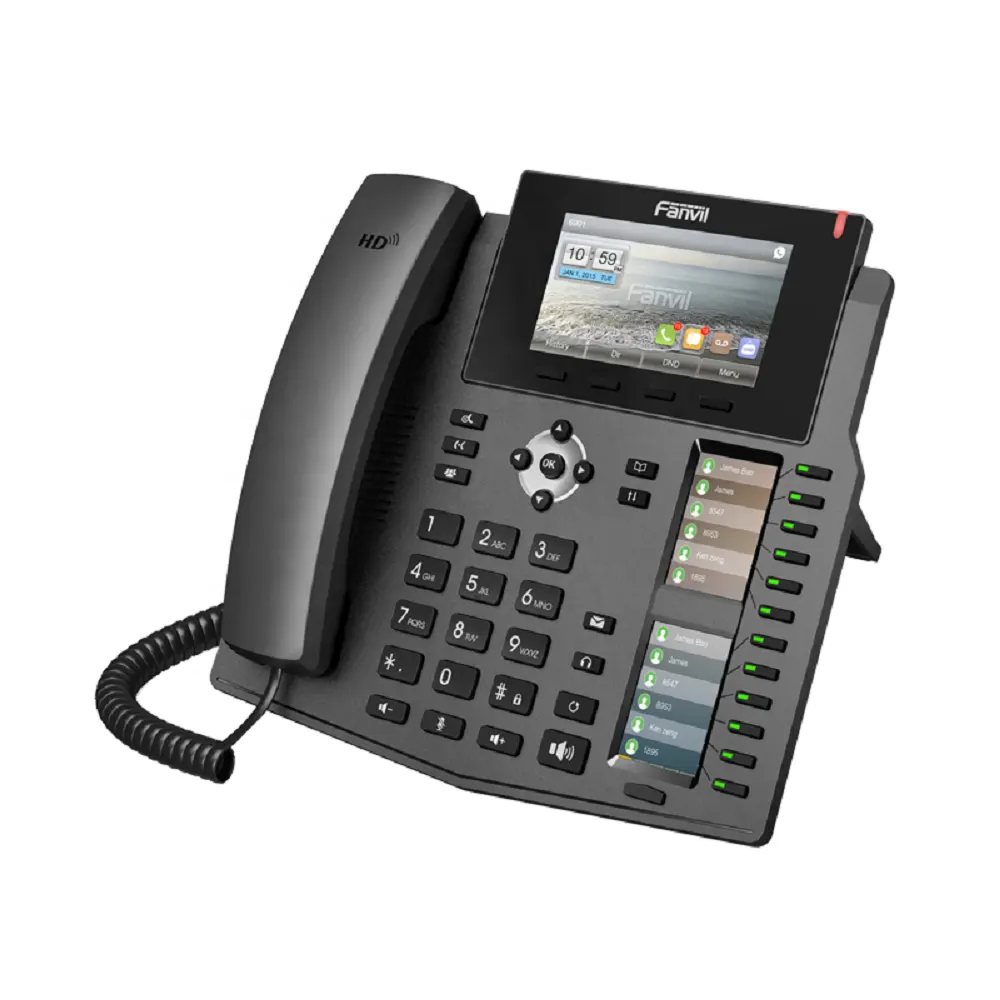 Fanvil X6U telepon IP perusahaan, dilengkapi fungsi tinggi mendukung 6 saluran Sip