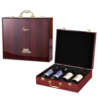 Coffret cadeau de luxe personnalisé, emballage en bois, boîtes en MDF, boîte à vin en bois laqué, ouvre-bouteille inclus