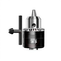 Mandrin de perçage auto-centrant Dongcheng à 3 mors, trou traversant, précision 0,05 mm, serrage manuel/auto-verrouillage, queue carrée en fer