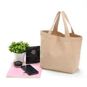 Reusable Natural Canvas Women's Shoulder Blank Bulk Grocery Shopping Bag For DIY Gift Bags Work Beach Lunch And Travel