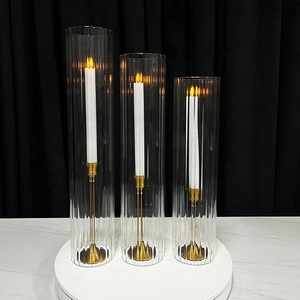 Bougeoir <span class=keywords><strong>en</strong></span> <span class=keywords><strong>verre</strong></span> <span class=keywords><strong>transparent</strong></span>, cylindre, hurricane, tube pour décoration <span class=keywords><strong>de</strong></span> <span class=keywords><strong>table</strong></span>, <span class=keywords><strong>centre</strong></span> <span class=keywords><strong>de</strong></span> <span class=keywords><strong>table</strong></span> <span class=keywords><strong>de</strong></span> mariage - Product Image 4