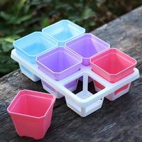 Macetas Cuadradas de 10 cm para Plántulas, Vasos de Plástico para Semilleros, Contenedores para Plantas y Flores, Macetas para Cultivo en Jardín