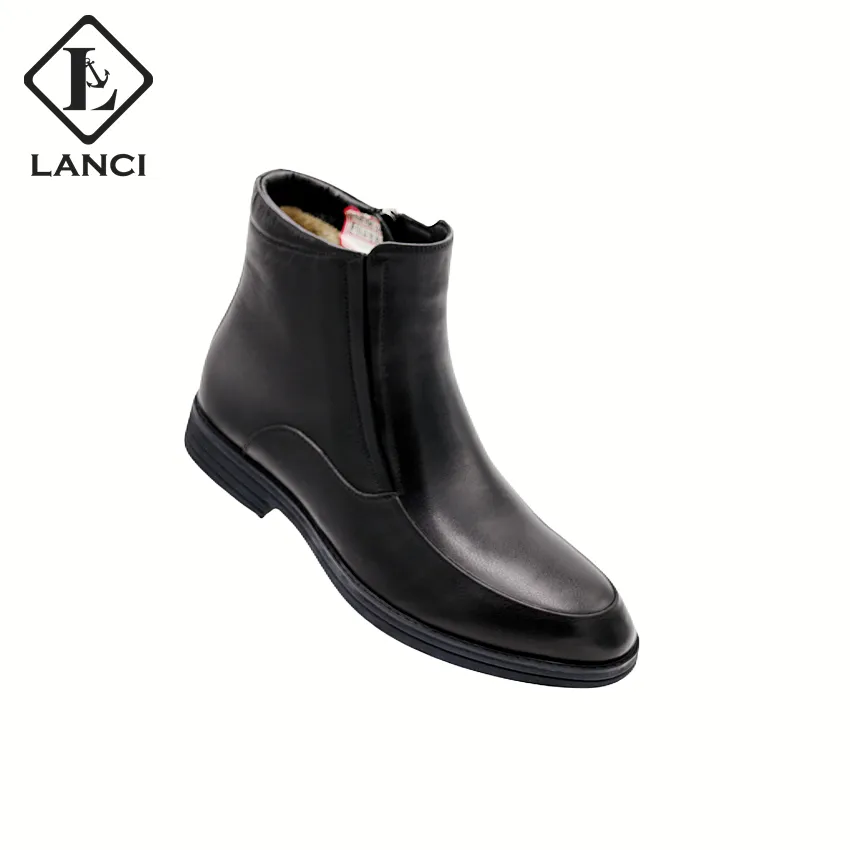 LANCI 2022 Factory Wholesale Customize 100% Genuine Leather High MOQ Chelsea Dress Boots Men