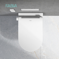 FABIA Articles sanitaires certifiés CE pour projets hôteliers et salles de bain commerciales, vente en gros, abattants WC électriques en forme de U, faciles à installer, bleus...