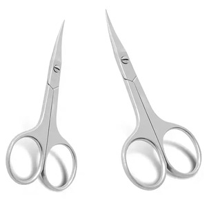 Ciseaux à ongles en acier inoxydable, lame courbée, ciseaux à cuticules à trou carré, outil antirouille - Product Image 3