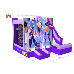 K-POP Quỷ thương mại Inflatable lâu đài trượt Combo với Blower - Product Image 1