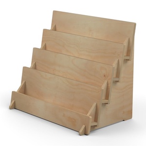 Présentoirs à étages pour magasins de détail, présentoirs en bois pour cartes de vœux, présentoirs de comptoir personnalisés en bois - Product Image 4