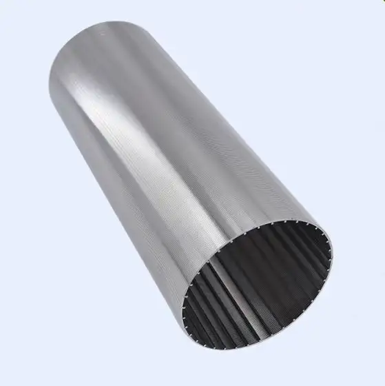 Envoltura de acero inoxidable de metal de carbono, tubo de filtro de pantalla envuelto en alambre de cuña Vee para pozo de agua de mina de carbón