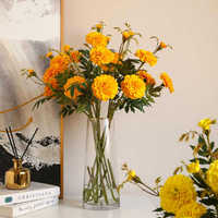Bunga Marigold Buatan Grosir Pabrik, Buket Bunga Cosmos Gerbera, Dekorasi Ruang Tamu Rumah, Buket Bunga Palsu