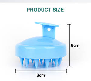 Champú de plástico para masaje, cepillo de silicona, masaje portátil húmedo y seco para bebés, masajeador de cuero cabelludo, cepillo de champú y peine - Product Image 5