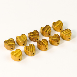 Rosewood Heart Loose Beads 10mm Wood For <b>Bracelet</b> Making DIY Jewelry Accessories <b>Love</b> Pattern Polished - Product Image 2