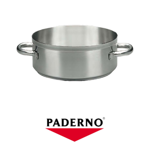 Cacerola poco profunda de acero inoxidable Ø 40 cm H 15.5 cm, 19.5 L, base de triple capa Paderno - Product Image 4
