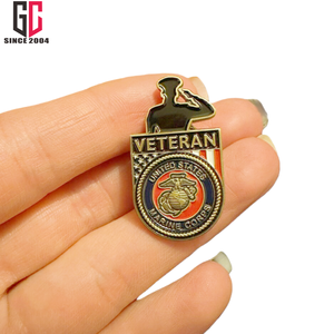 Spille in Metallo Smaltato Personalizzate da Fabbrica con 12 Anni di Esperienza, Spilla di Rispetto per Veterani USA, Spille per Cappelli da Veterano - Product Image 5