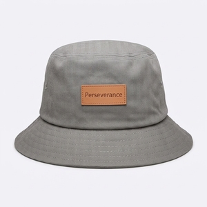 Chapeau Boonie Ajustable Marque T&L en Sergé de Coton avec Patch en Similicuir pour Fournisseurs de Cafés – Programmes d'Approvisionnement en Gros - Product Image 2