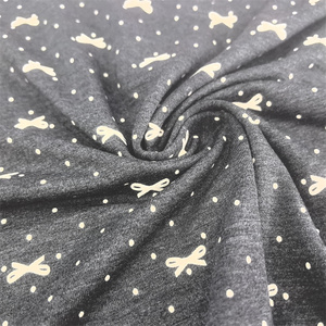 Fabricant de gros tricot 95% fibre de <span class=keywords><strong>viscose</strong></span> 5% <span class=keywords><strong>tissu</strong></span> spandex bowknot <span class=keywords><strong>imprimé</strong></span> <span class=keywords><strong>tissu</strong></span> <span class=keywords><strong>jersey</strong></span> simple pour bébé t-shirt vêtements - Product Image 4