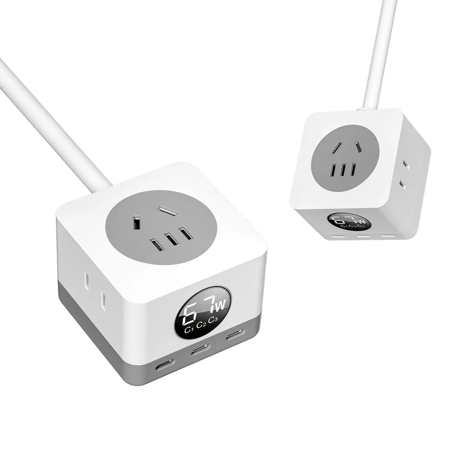 Para Macbook Iphone Laptop fuente de alimentación 3Ac extensión inteligente enchufes eléctricos tipo C Gan adaptador de cargador rápido tira de alimentación