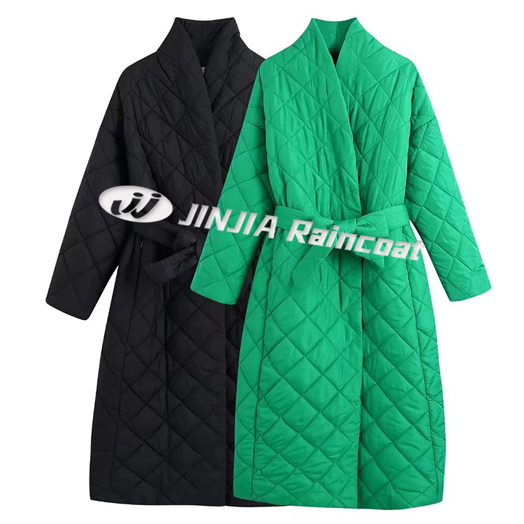 Woman Long Black Round Neck Cotton