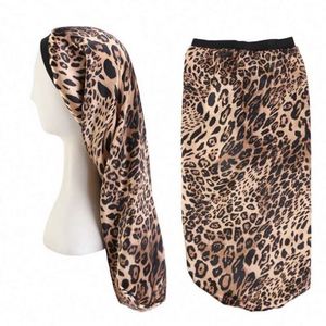 Bonnet en satin pour cheveux longs, idéal pour les tresses et comme bonnet de nuit, ajustable, unisexe, pour usage quotidien en extérieur - Product Image 5