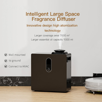 Diffuseur de parfum HVAC Q5000 7000CBM 1000ML noir machine d'arôme de parfum sans eau murale pour hôtel vente en gros d'huile essentielle