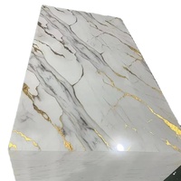 Feuille de panneaux muraux en pvc en marbre UV de style moderne imperméable et étanche à l'humidité décorer pour la maison