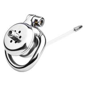 Jaula de castidad negativa de Metal FRRK para hombres, bloqueo de Bondage sexual, anillo para pene masculino <span class=keywords><strong>con</strong></span> catéter, Juguetes sexuales BDSM, Dispositivo de Castidad masculina - Product Image 1