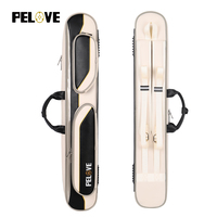 Étui de queue de billard PELOVE en cuir, robuste et durable, pour 3 queues et 4 fers, avec double sangle d'épaule, pour 1/2 queue