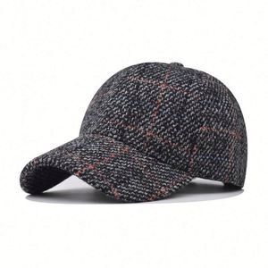 Autumn Winter New Thickened Plaid Baseball Caps Wholesale Fashion <b>Hats</b> <b>for</b> Men Women Fashion Headwear - Product Image 4
