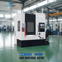 Tour vertical CNC VTC750 pour le travail des tambours de frein et le tournage des tambours de frein automobile