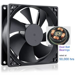 Supcool 12cm Matte Black Máy tính để bàn <span class=keywords><strong>CPU</strong></span> Chassis <span class=keywords><strong>Fan</strong></span> câm nhựa tản nhiệt cho PC làm mát không khí tản nhiệt thay thế - Product Image 4